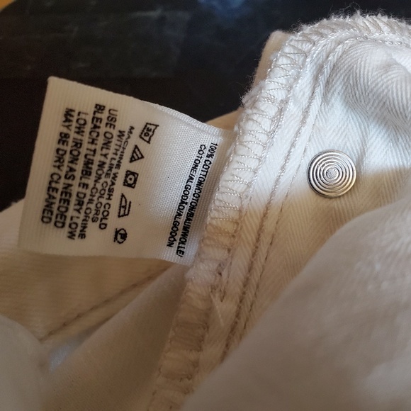 We the Free Off-White Ripped High Waisted Shorts - Picture 5 of 5